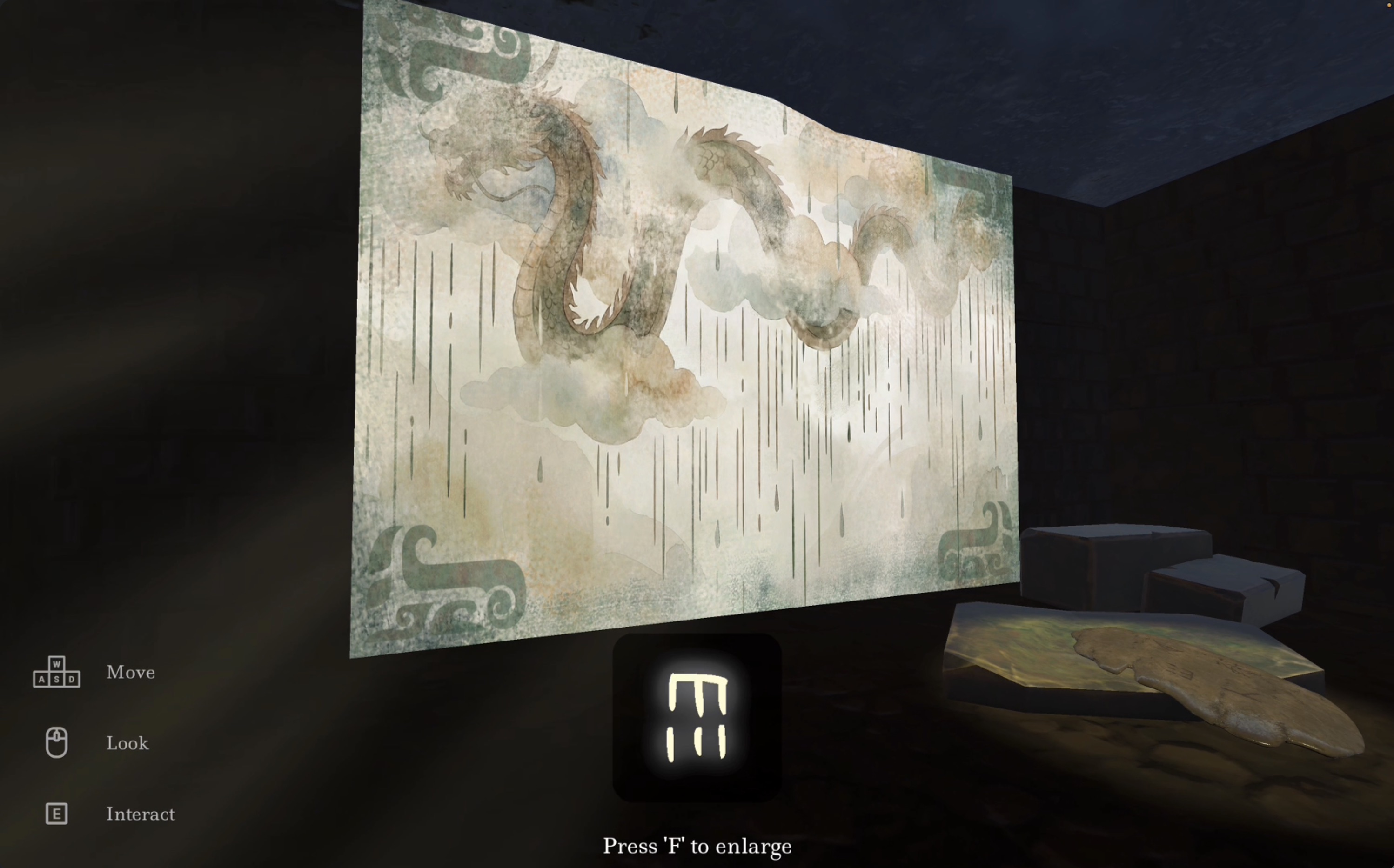 Dragon and rain mural memory